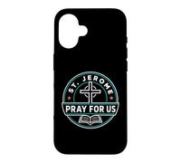 Custodia per iPhone 16 San Girolamo Prega per noi Santo Patrono Cattolico Grafico