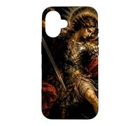 Custodia per iPhone 16 San Michele Arcangelo Barocco Chiaroscuro Icona Design