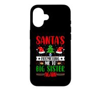 Custodia per iPhone 16 Santa Is Promoting Me to Big Sister Again Big Sis Christmas