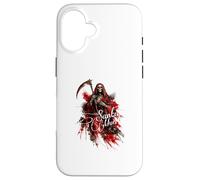 Custodia per iPhone 16 Santa Muerte Holy Ink Wash Skeleton Art