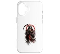 Custodia per iPhone 16 Santa Muerte Holy Ink Wash Skeleton Art