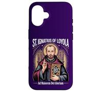 Custodia per iPhone 16 Sant'Ignazio Loyola Ad Maiorem Dei Gloriam Gesuita Cattolico