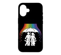 Custodia per iPhone 16 Save Space - Ombrello protettivo arcobaleno, motivo: patrioti