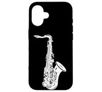 Custodia per iPhone 16 Saxofono Strumento ad ancia abbozzata