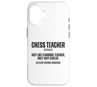 Custodia per iPhone 16 Scacchi Insegnante Definizione Scacchi Divertenti Orgogliosi