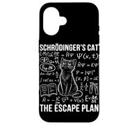 Custodia per iPhone 16 Schrodinger Cat Escape Plan Fisica Quantistica Gatto