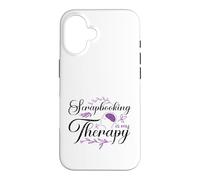 Custodia per iPhone 16 Scrapbooking is My Therapy Paper Crafting Scrapbooking
