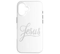 Custodia per iPhone 16 Scritta di Gesù scritta a mano con fede cristiana