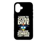 Custodia per iPhone 16 Scuba Diver Zombie Apocalypse Avventura subacquea