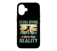 Custodia per iPhone 16 Scuba Diving Is Break From Reality Funny Dive Diver