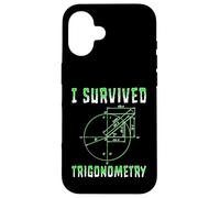 Custodia per iPhone 16 Scuola di matematica di trigonometria divertente sono sopravvissuto