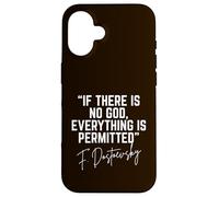 Custodia per iPhone 16 Se non c'è Dio tutto è permesso Fedor Dostoevskij