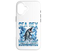 Custodia per iPhone 16 Sea Rex Mosasaurus Ocean Predator Dinosaur Ragazzi