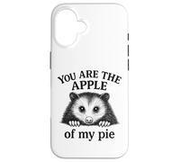 Custodia per iPhone 16 Sei la mela della mia torta Funny Possum Humor