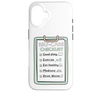 Custodia per iPhone 16 SelfCare Checklist Promemoria abitudini sane