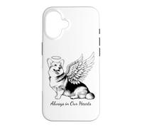 Custodia per iPhone 16 Sempre nei nostri cuori Prembroke Welsh Corgi Dog Memorial
