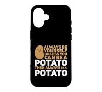 Custodia per iPhone 16 Sempre te stesso a meno che tu non sia patata poi sempre patata