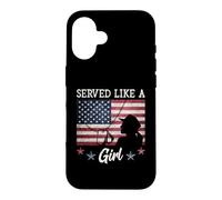 Custodia per iPhone 16 Served Like A Girl Female Veterans Day Gift