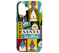 Custodia per iPhone 16 Settimana Santa Siviglia Nazarenos Kawaii