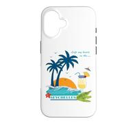 Custodia per iPhone 16 Seychelles Palme Spiaggia Isole Souvenir