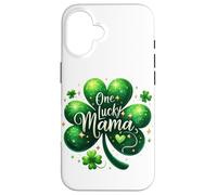 Custodia per iPhone 16 Shamrock Saint Irish Patrick Clover Mama Lucky Holiday