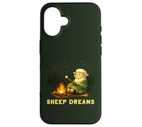Custodia per iPhone 16 Sheep Dreams - Campfire Marshmallow Camping