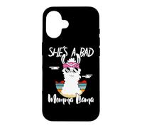 Custodia per iPhone 16 She's a Bad Momma Llama - Mama Funny - Vintage Mom Gift