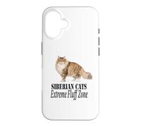 Custodia per iPhone 16 Siberian Cats Extreme Fluff Zone, design per proprietario di gatti