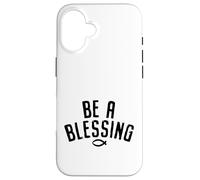 Custodia per iPhone 16 Sii una benedizione, atleta cristiano, coraggioso, cristiano