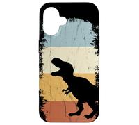 Custodia per iPhone 16 Silhouette retrò del dinosauro T-Rex