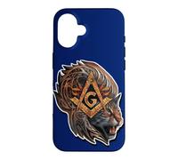 Custodia per iPhone 16 Simbolo massonico con "una potente tigre", massone S&C