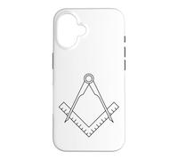 Custodia per iPhone 16 Simbolo massonico massonico bussola quadrata massoneria occulta