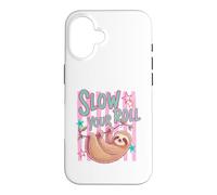 Custodia per iPhone 16 Slow Your Roll Bradipo Appeso Rilassante Animale