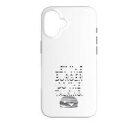 Custodia per iPhone 16 Smash Burger Lover Cheeseburger alla griglia con parte superiore piatta