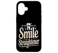 Custodia per iPhone 16 Smile Straightener Ortodontista Bretelle Umorismo