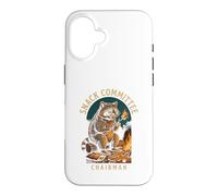 Custodia per iPhone 16 Snack Committee Chairman, Raccoon Camping Humor