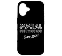 Custodia per iPhone 16 Social Distancing Since 2004 Funny 2000's Meme Birthday 2004