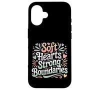 Custodia per iPhone 16 Soft Hearts Strong Boundaries Forza emotiva |-
