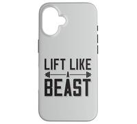 Custodia per iPhone 16 Sollevare Come Una Bestia Dicendo Bodybuilder Barbell