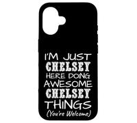 Custodia per iPhone 16 Solo Chelsey Here Doing Chelsey Things Nome