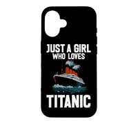 Custodia per iPhone 16 Solo una ragazza che ama la storia delle navi Titanic RMS Titanic