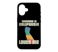 Custodia per iPhone 16 Someone In California Loves Me Retro Land Map Stato