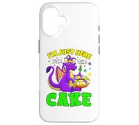 Custodia per iPhone 16 Sono qui solo per la Cake - outfit Mardi Gras 2024 per bambini