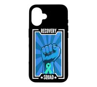 Custodia per iPhone 16 Sostieni la consapevolezza del recupero dalla dipendenza dalla squadra Sobrietà
