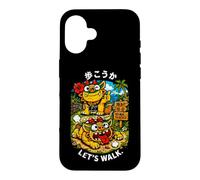 Custodia per iPhone 16 Souvenir kawaii kawaii kanji giapponese Shisa Beach Path di Okinawa