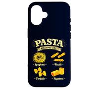 Custodia per iPhone 16 Spaghetti Fusilli Farfalle Rigatoni Guida Cucina Italiana