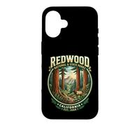 Custodia per iPhone 16 Spilla vintage a forma di alce di Redwood National & State Parks California