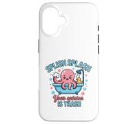 Custodia per iPhone 16 Splish Splash Octopus Your Opinion Is Trash Vasca da bagno