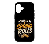 Custodia per iPhone 16 Spring Rolls Eating Asian Food Funny