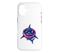 Custodia per iPhone 16 Squalo con occhiali da sole - Shark Lover Ocean Marine Biology